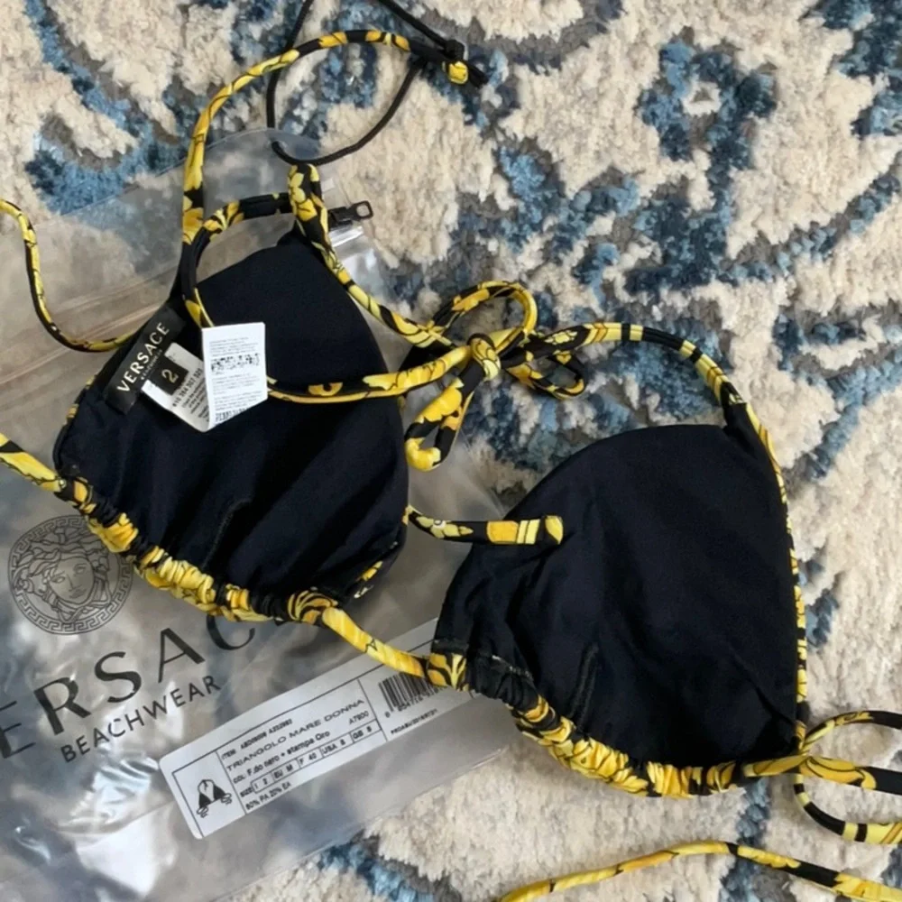 Versace NWOT Barocco-print swim top - Picture 4 of 5